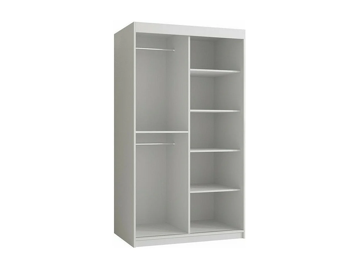 Armoire Elblaru 100, Noir, 200x100x62cm, Portes d'armoire: Coulissantes