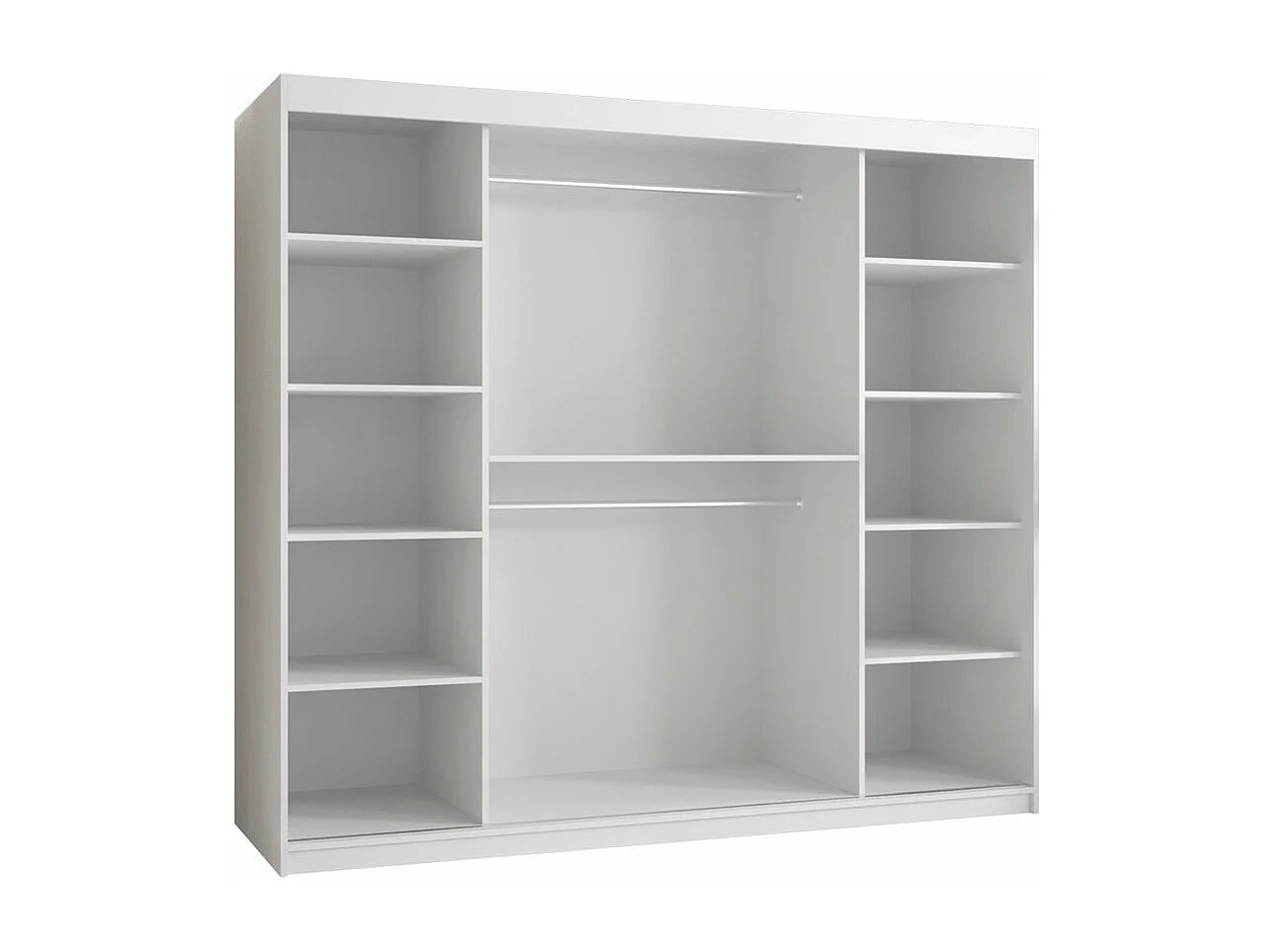 Armoire Hartford 400, Noir, 200x200x62cm, Portes d'armoire: Coulissantes