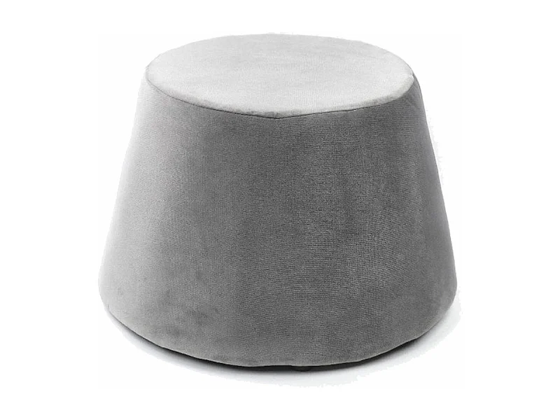 Pouf recouvert de velours Gris clair 31.5 x 34 x 46.5 cm