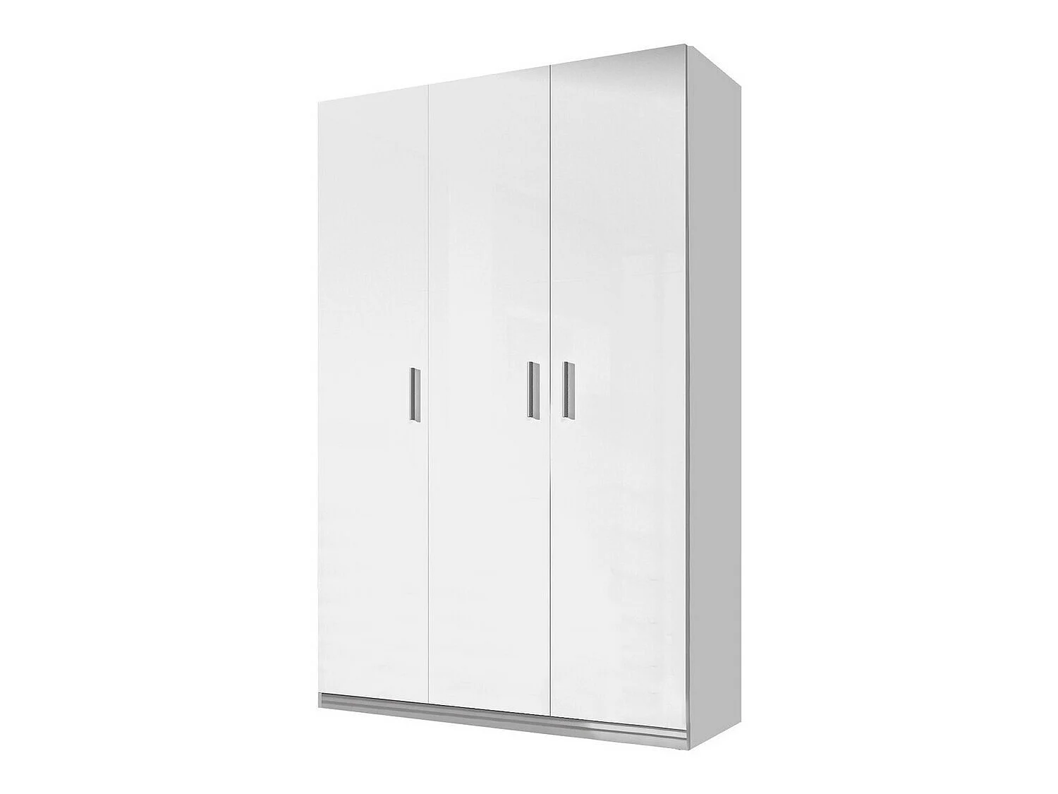 Armario Salmere 108, Blanco|Blanco brillante, 198x120x55cm, Número de estantes: 6