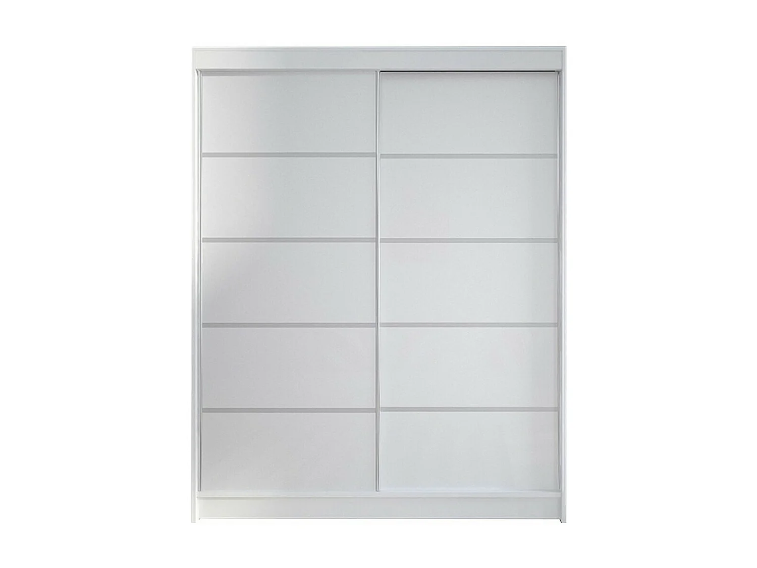 Armoire Closico 145, Blanc, 200x150x58cm, Portes d'armoire: Coulissantes