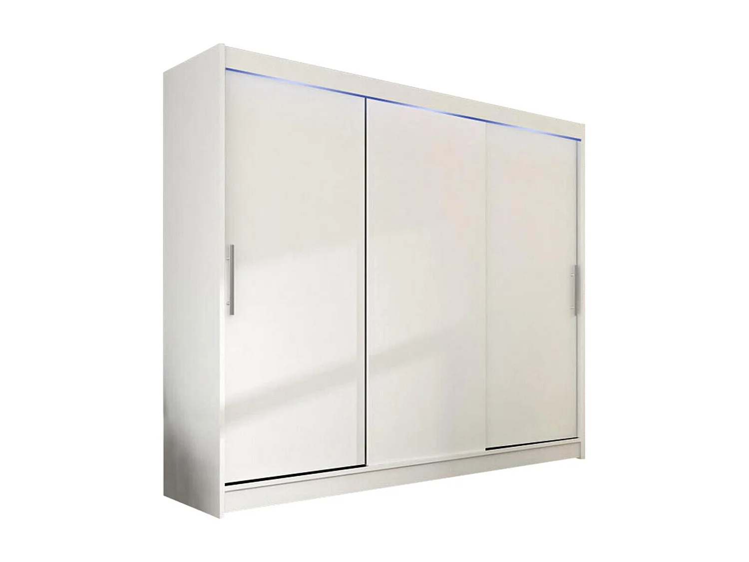 Armadio Closico 118, Bianco, 215x250x58cm, Porte armadi: Scorrevoli