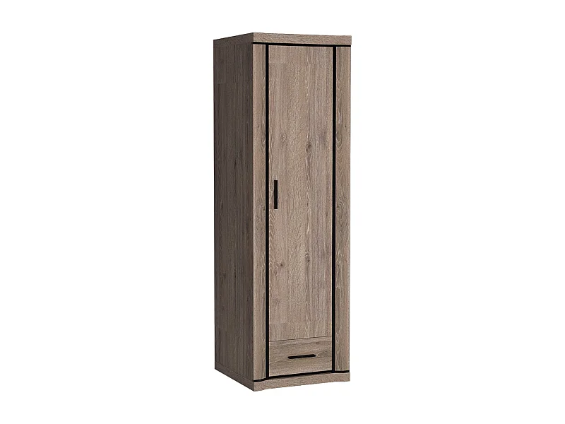 Armoire Lorelie 117, Truffe chêne, 192x58x58cm, Portes d'armoire: Avec des charnières