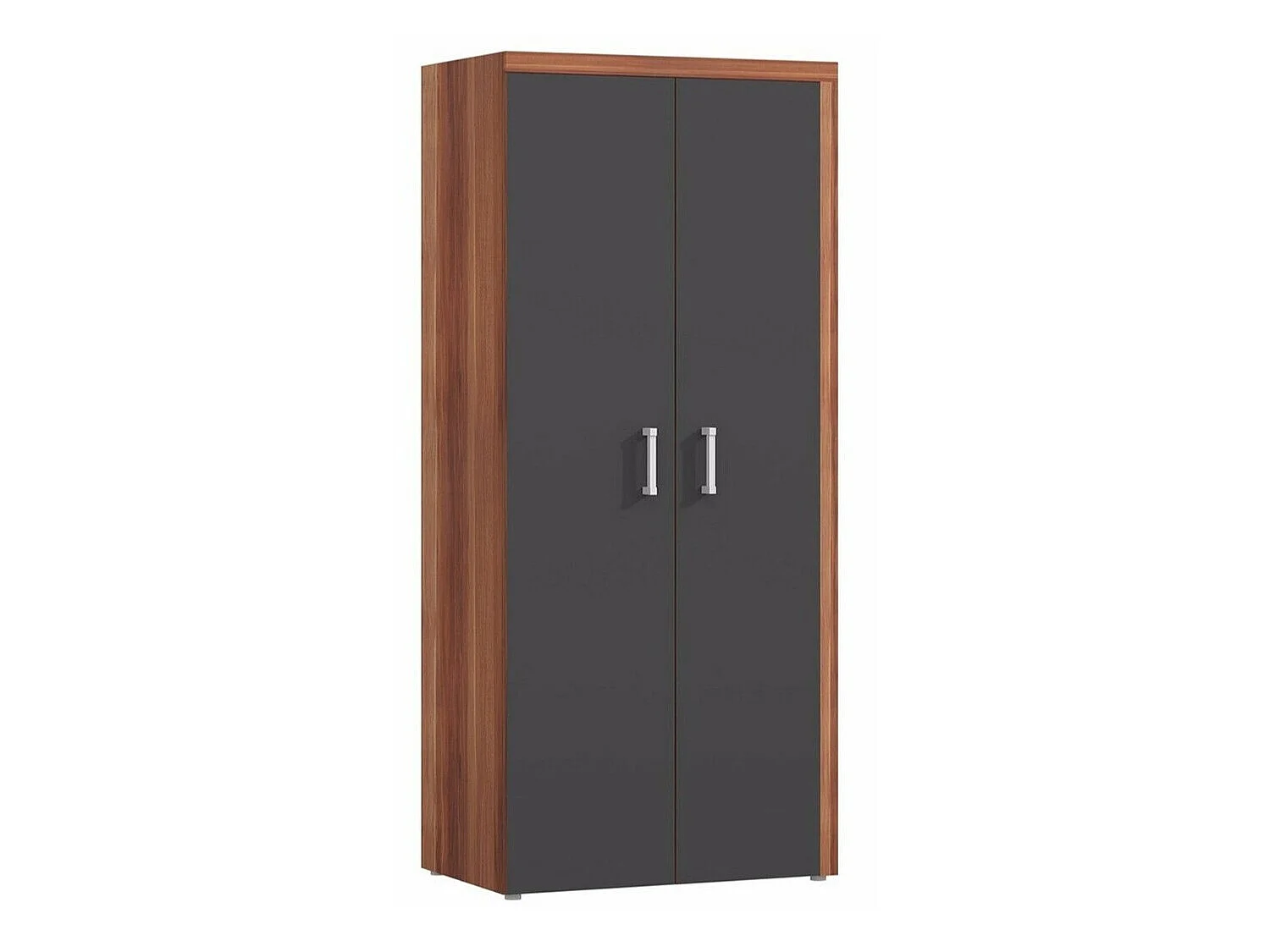 Armoire Cormiru 111, Prune|Graphite, 203x90x55cm, Portes d'armoire: Avec des charnières