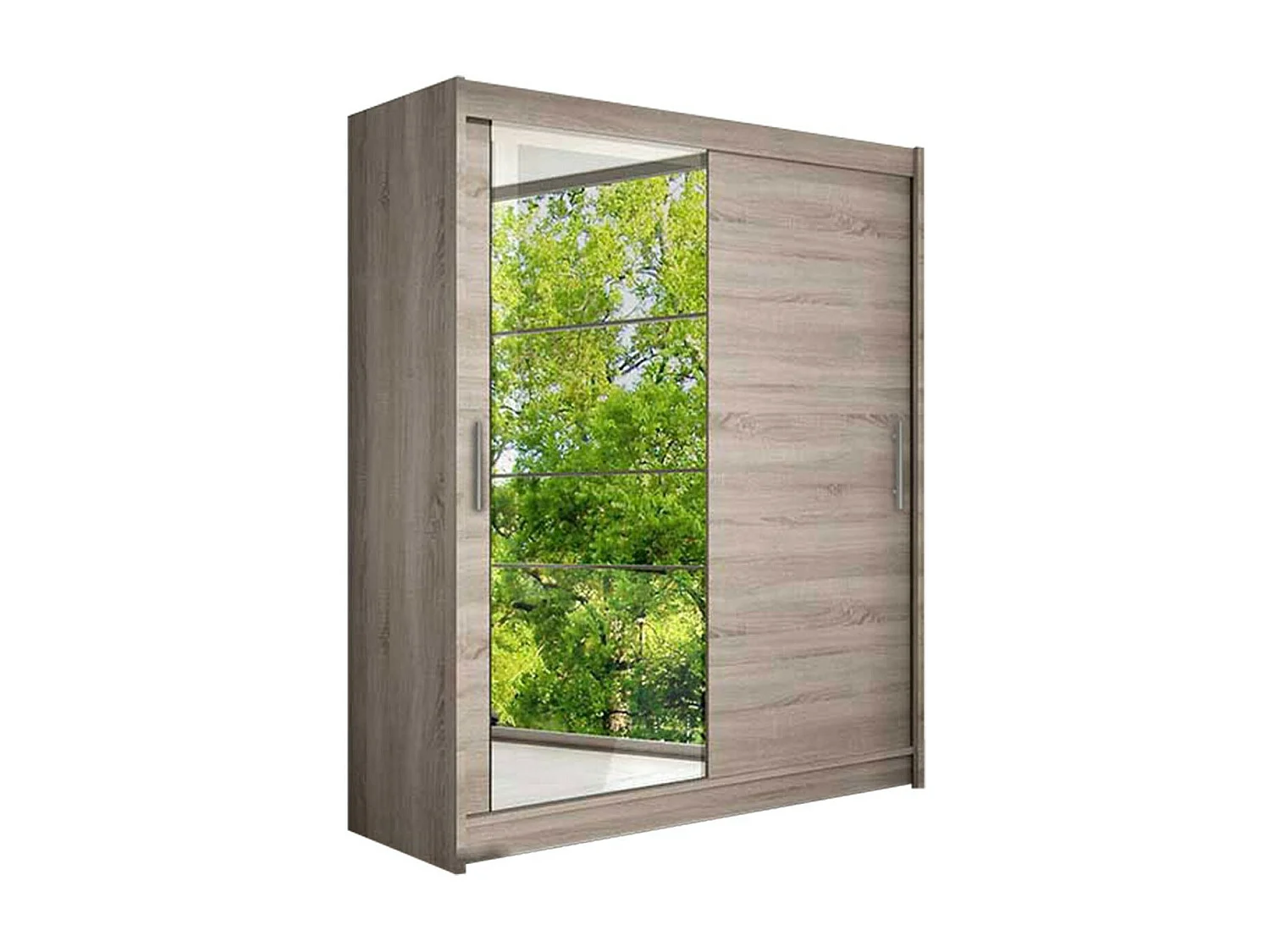 Armoire Closico 112, Truffe chêne, 200x150x58cm, Portes d'armoire: Coulissantes