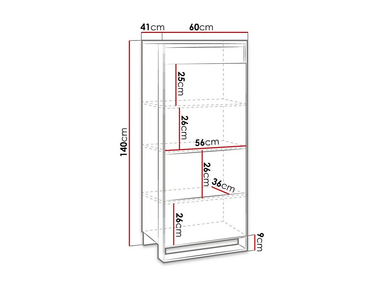 Buffet Luliru 106, Chêne Artisan|Noir, 140x60cm, Le nombre de portes: 141cm