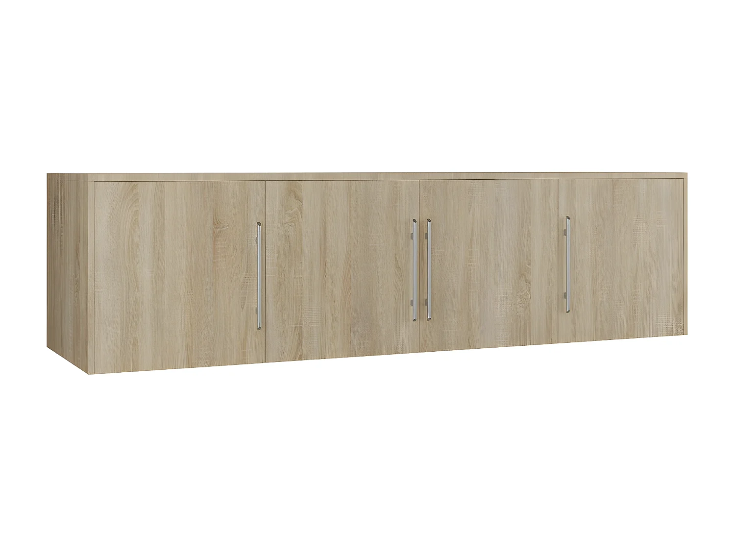 Aparador Dortivu 146, Roble Sonoma, 45x196cm, Número de puertas: 457cm