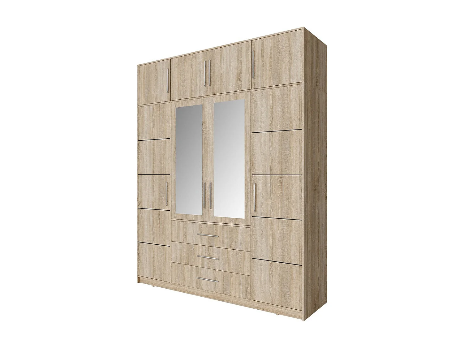 Aparador Dortivu 146, Roble Sonoma, 45x196cm, Número de puertas: 457cm