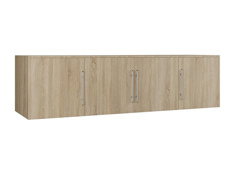 Aparador Dortivu 146, Roble Sonoma, 45x196cm, Número de puertas: 457cm