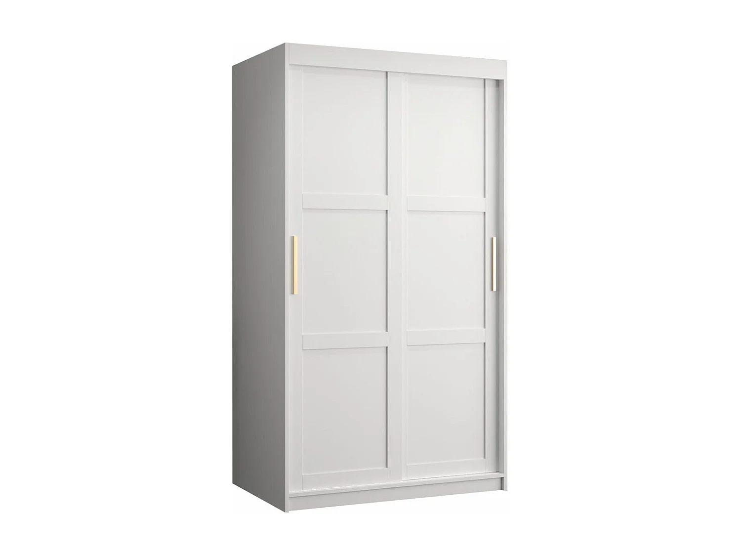 Armoire Ferfere 100, Blanc, 200x100x62cm, Portes d'armoire: Coulissantes