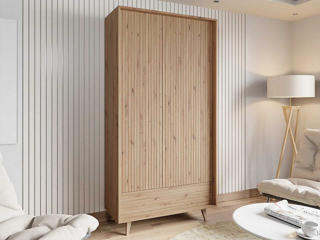 Armoire Comfivo Romtori 106, Chêne Artisan, 180x92x40cm