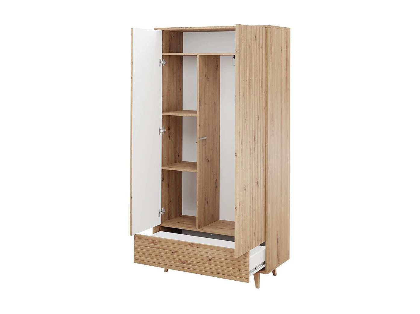 Armoire Comfivo Romtori 106, Chêne Artisan, 180x92x40cm