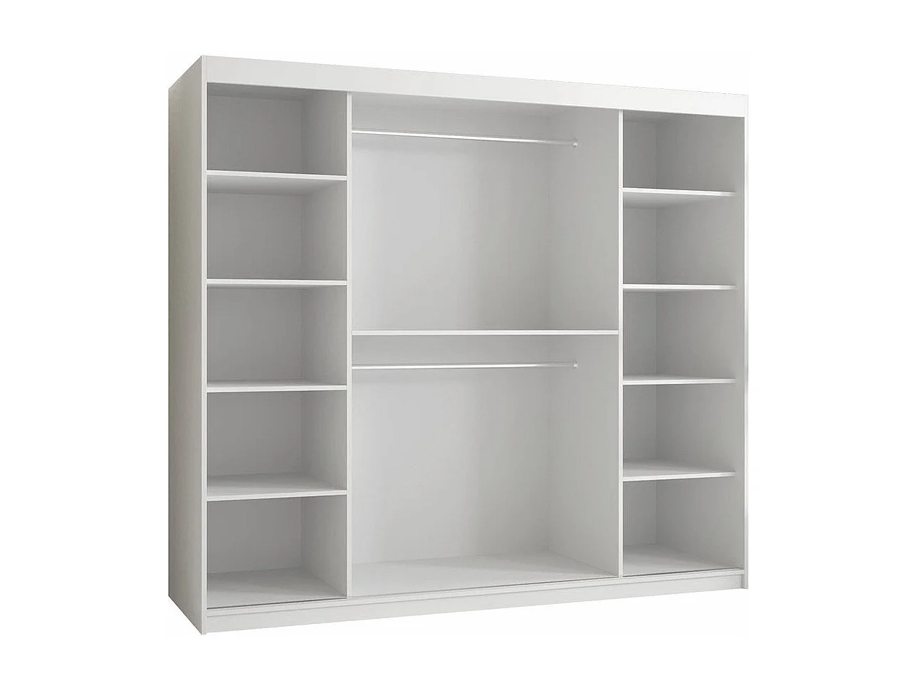 Armario Hartford 403, Negro, 200x200x62cm, Puertas de armario: Correderas