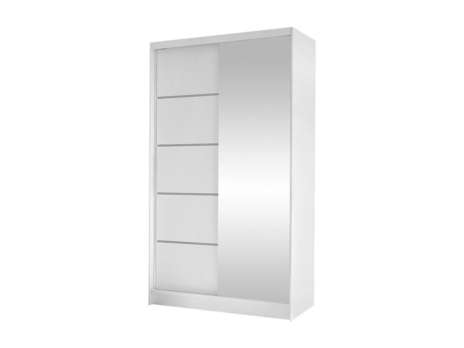 Armadio Closico 166, Bianco, 200x100x58cm, Porte armadi: Scorrevoli