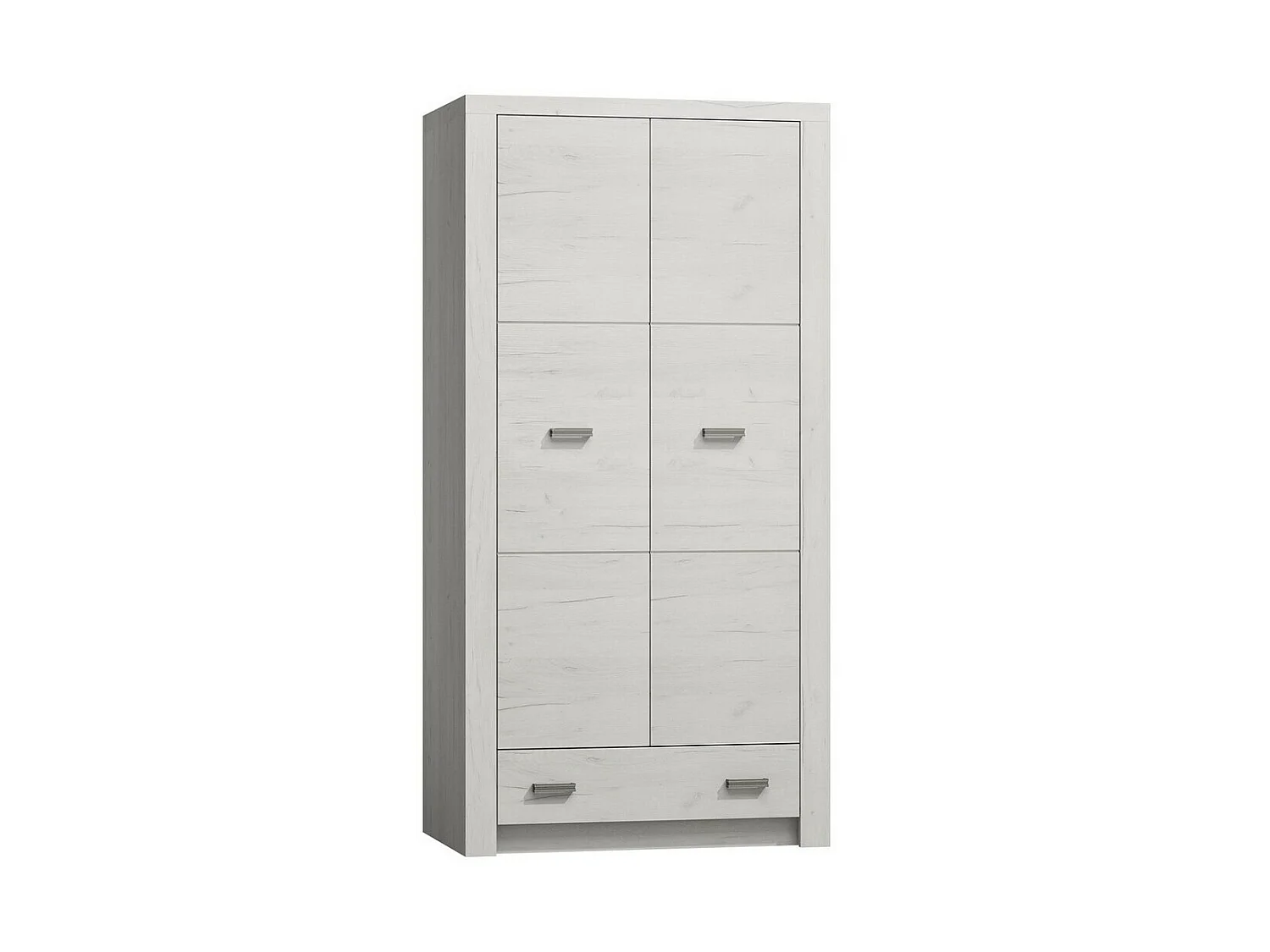 Armoire Serfeno 100, Artisanat blanc, 192x96x58cm, Portes d'armoire: Avec des charnières