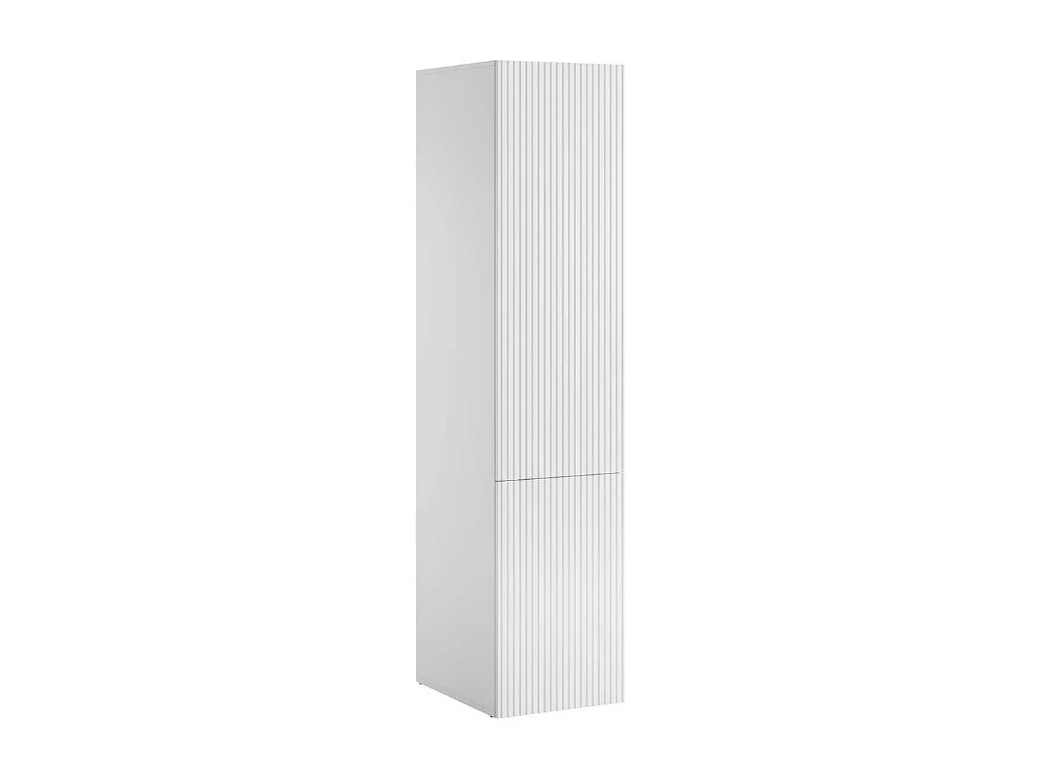 Étagère Levmari 113, Fermé|Avec des portes, MDF|Stratifié, 199x45x56cm, Blanc