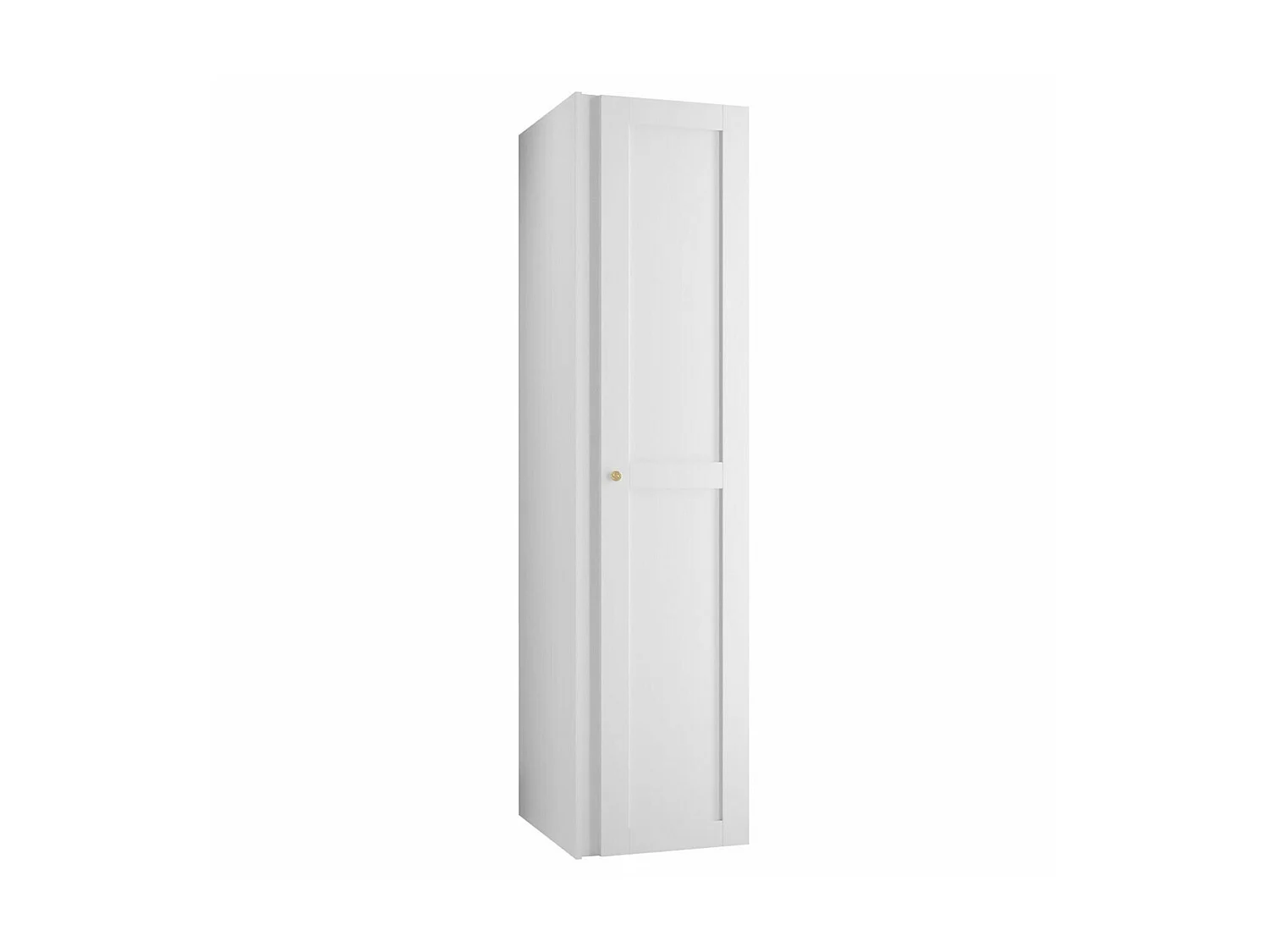 Armoire Hartford 392, Blanc, 186x40x44cm, Portes d'armoire: Avec des charnières