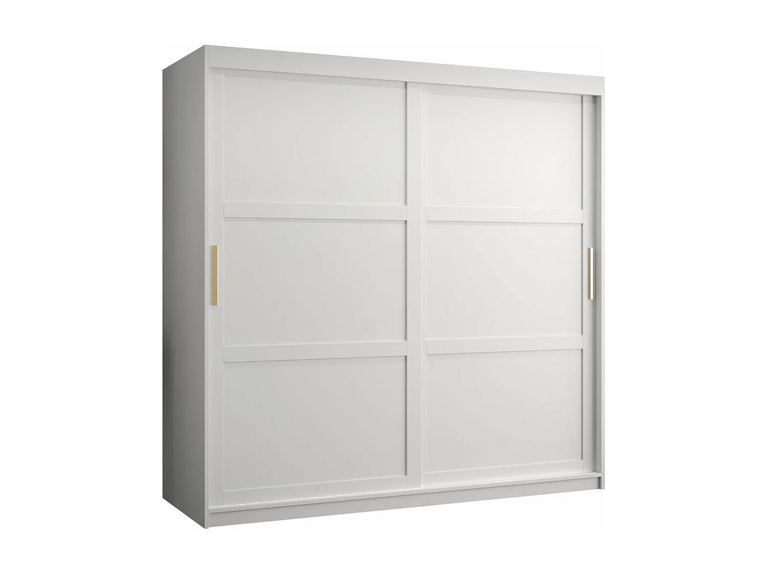 Armoire Ferfere 101, Blanc, 200x180x62cm, Portes d'armoire: Coulissantes
