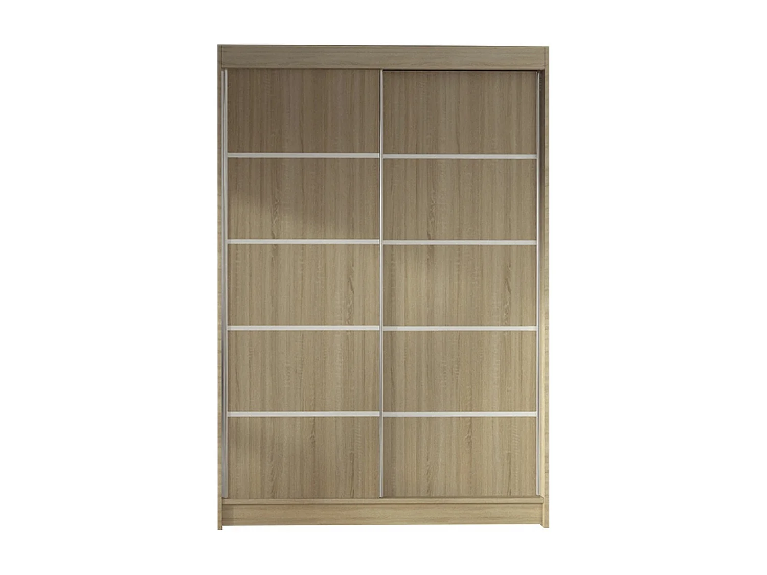 Armoire Closico 150, Sonoma chêne, 200x120x58cm, Portes d'armoire: Coulissantes