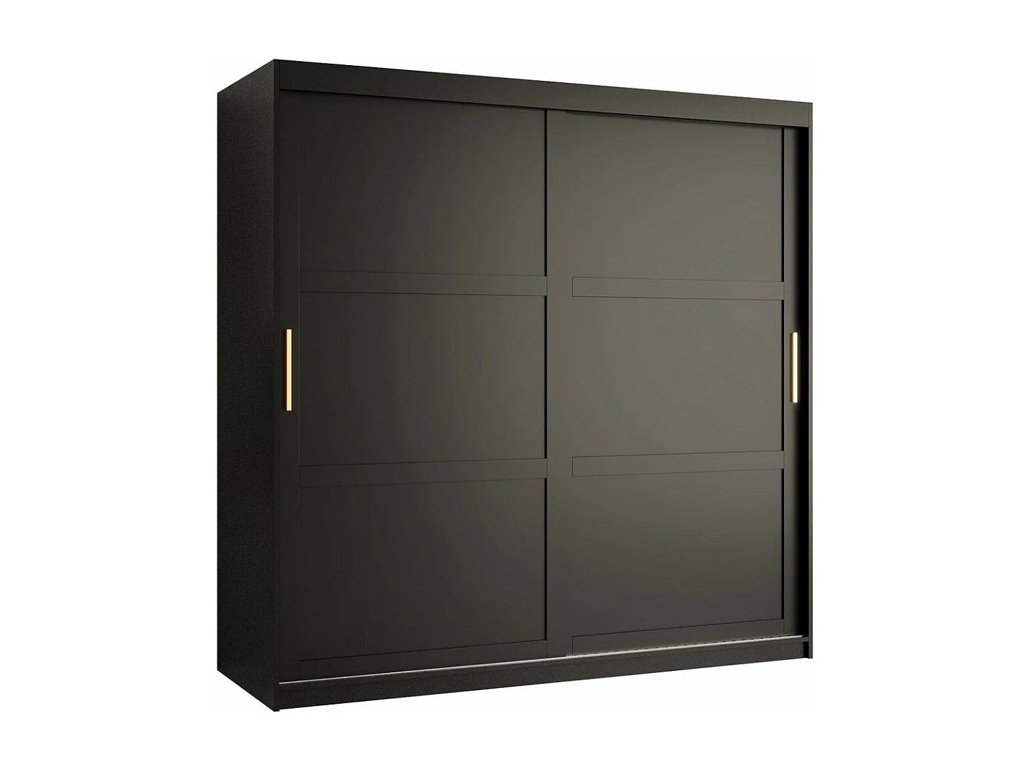 Armario Ferfere 101, Negro, 200x180x62cm, Puertas de armario: Correderas