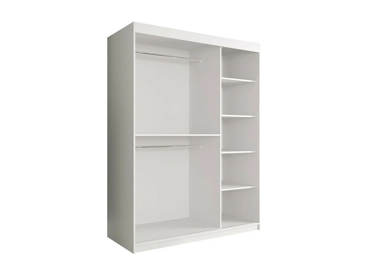 Armadio Hartford 260, Marmo nero|Nero opaco, 200x150x62cm, Porte armadi: Scorrevoli