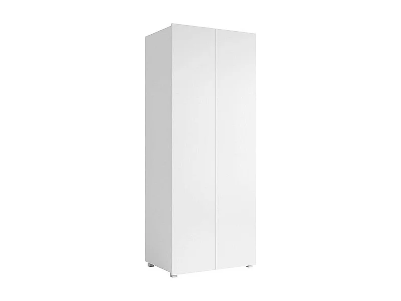 Armario Tivdalu 125, Blanco|Blanco brillante, 200x80x52cm, Número de estantes: 1