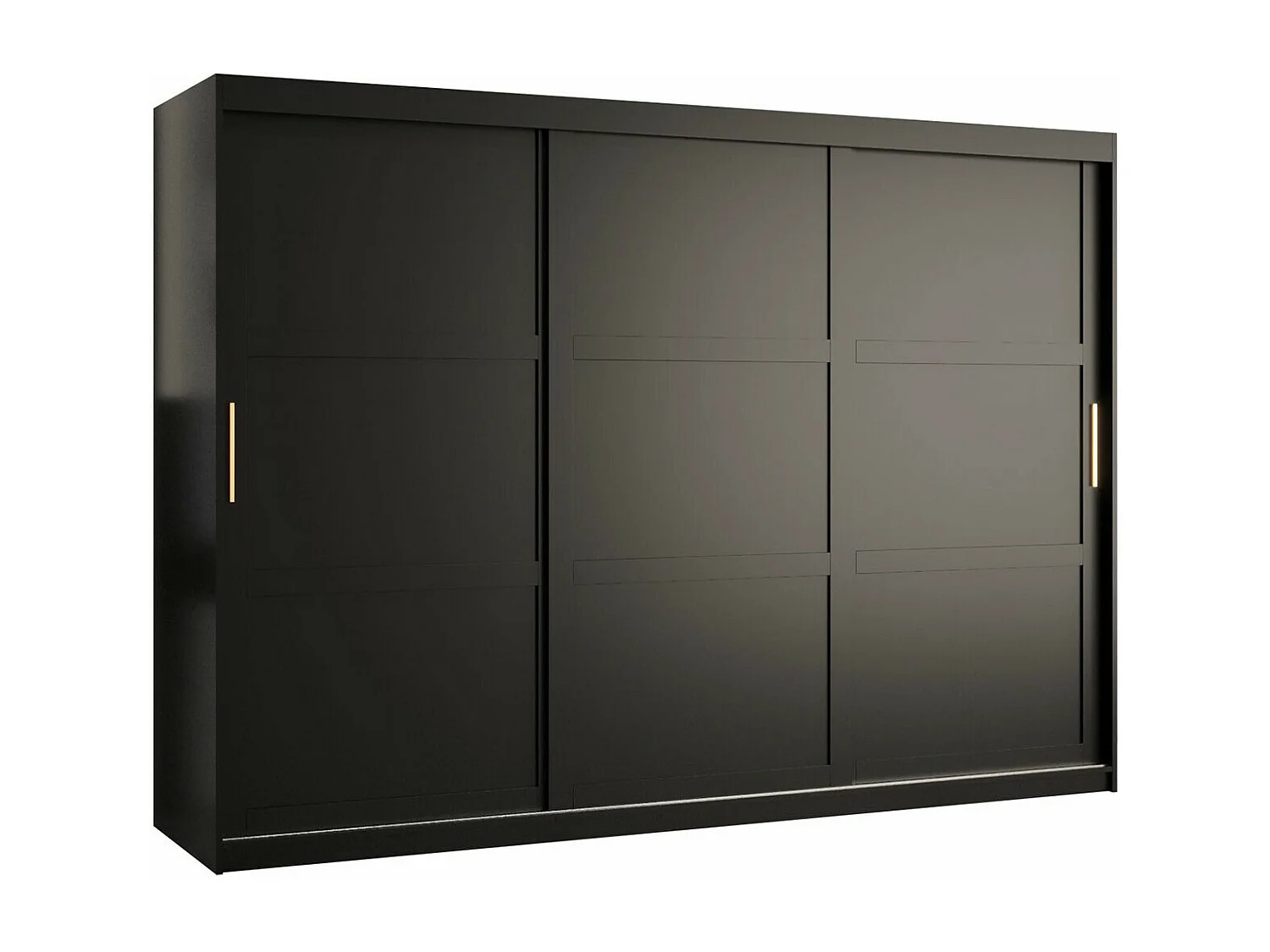 Armario Ferfere 102, Negro, 200x250x62cm, Puertas de armario: Correderas