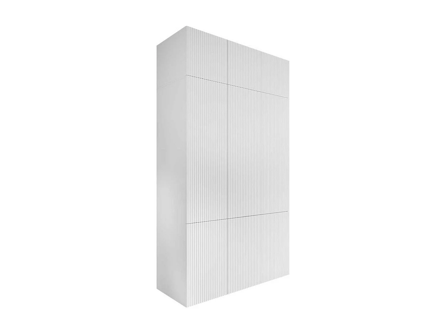 Armario Levmari 114, Blanco, 244x135x56cm, Puertas de armario: Con bisagras