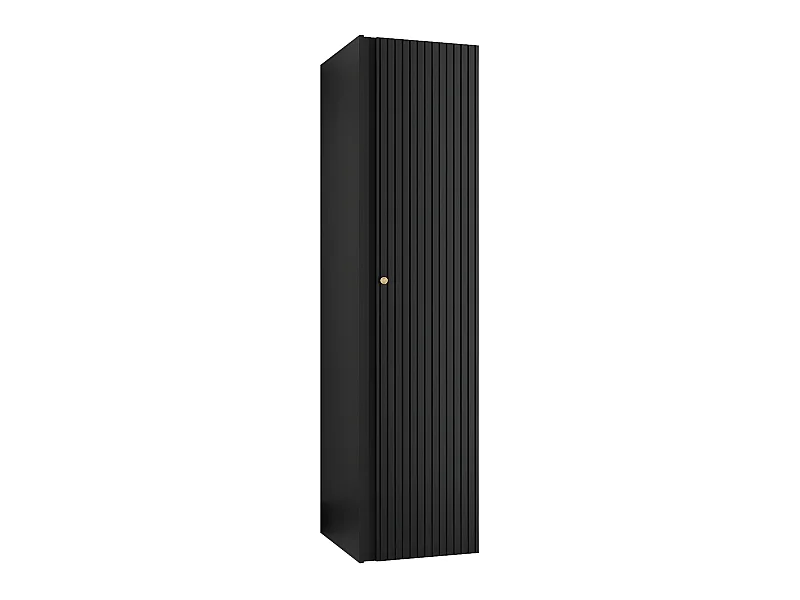 Armario Hartford 393, Negro, 186x40x44cm, Puertas de armario: Con bisagras