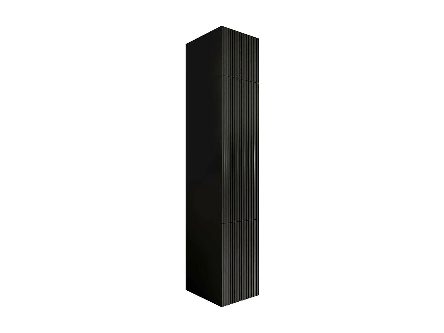 Étagère Levmari 113, Fermé|Avec des portes, MDF|Stratifié, 244x45x56cm, Noir