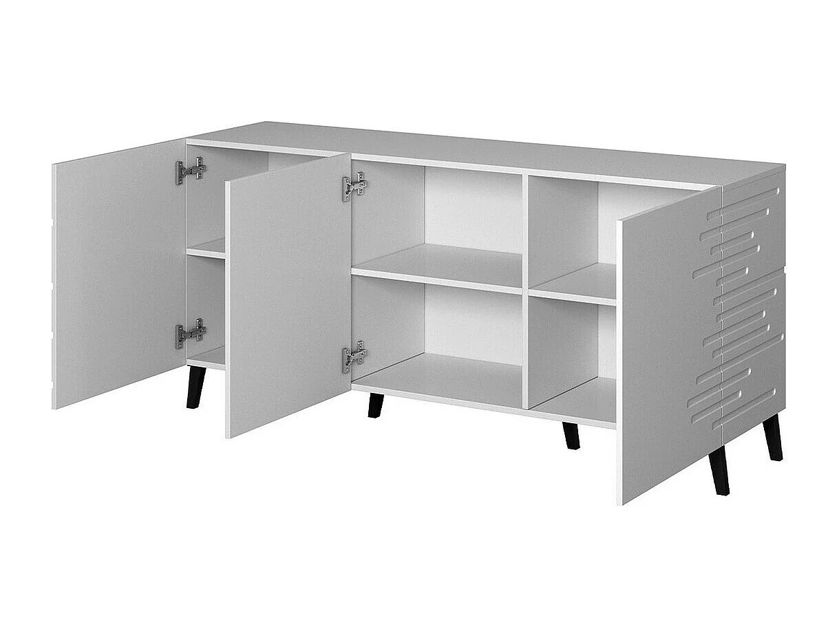 Buffet Charlotte 140, Bleu foncé, 72x155cm, Le nombre de portes: 340cm, Disponible, MDF