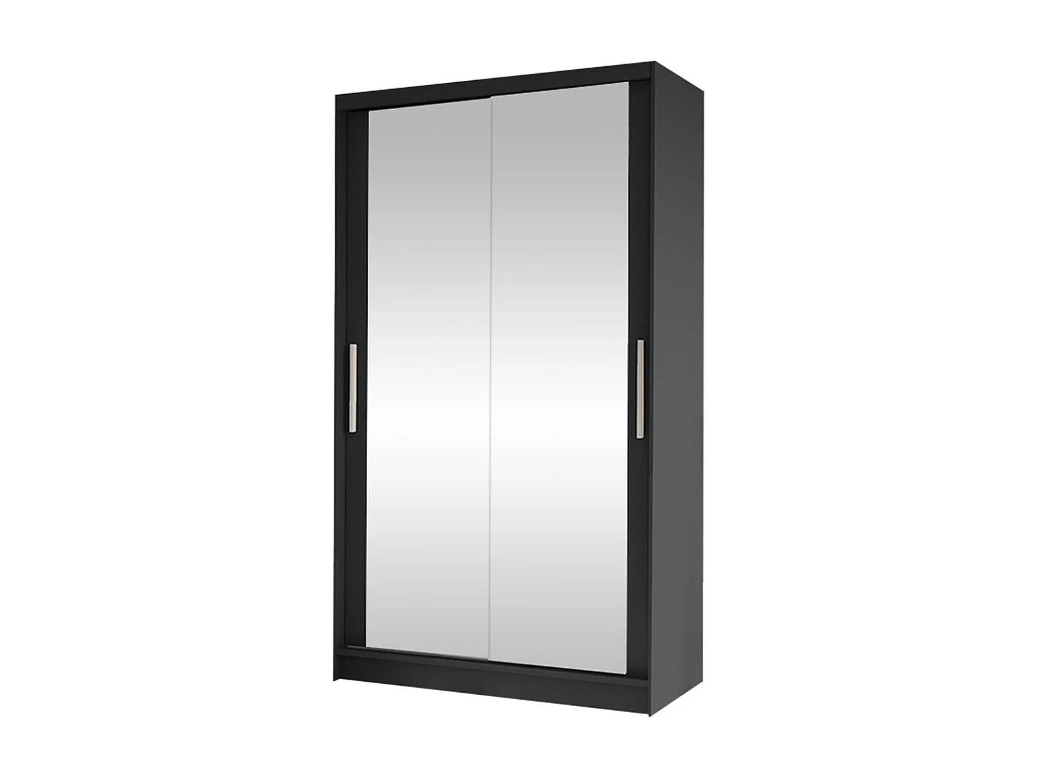 Armoire Closico 165, Noir, 200x100x58cm, Portes d'armoire: Coulissantes