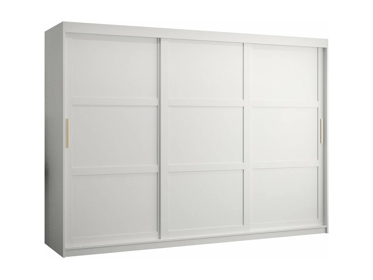 Armoire Ferfere 102, Blanc, 200x250x62cm, Portes d'armoire: Coulissantes