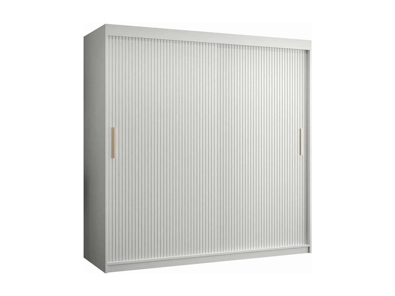 Armario Elblaru 126, Blanco, 200x180x62cm, Puertas de armario: Correderas