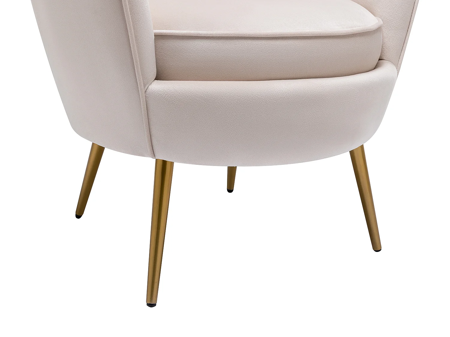Muschelsessel - Samt - Beige - LALEA