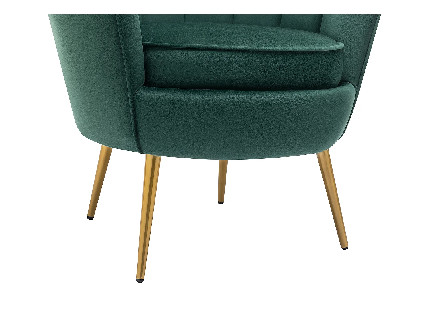 Sillón concha de terciopelo verde LALEA