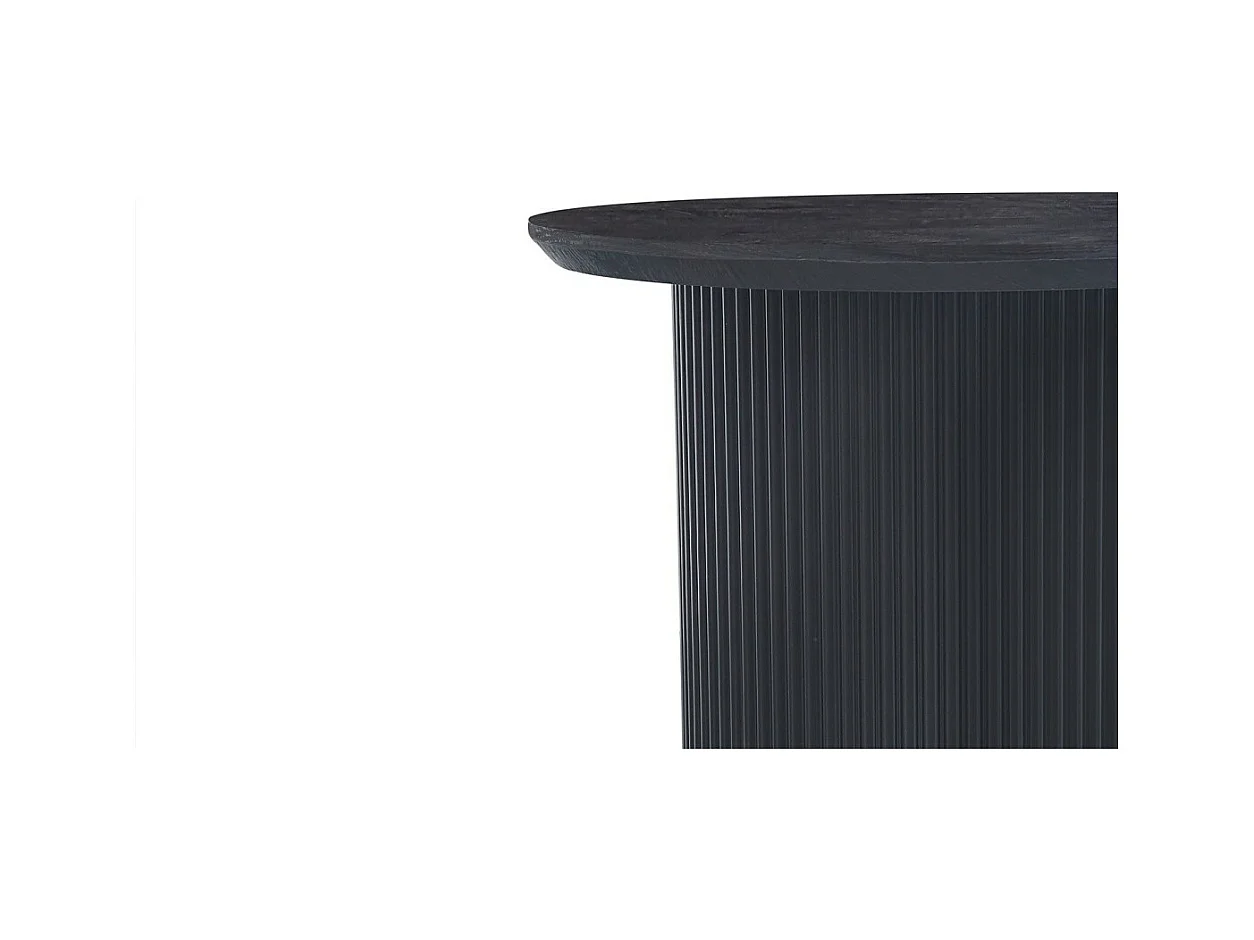 Couchtisch Kollektion VAGOS in dunkelbrauner Holzoptik, Durchmesser 50 cm