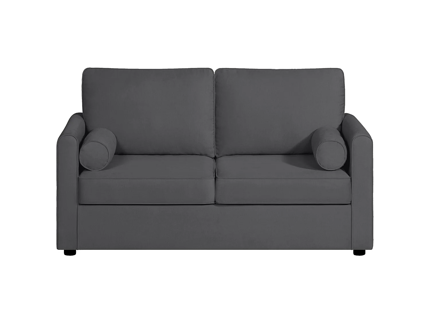 Canapé 2 pl SCARPE 153 cm fixe tissu Tradition Anthracite - 100% déhoussable - Fab. France
