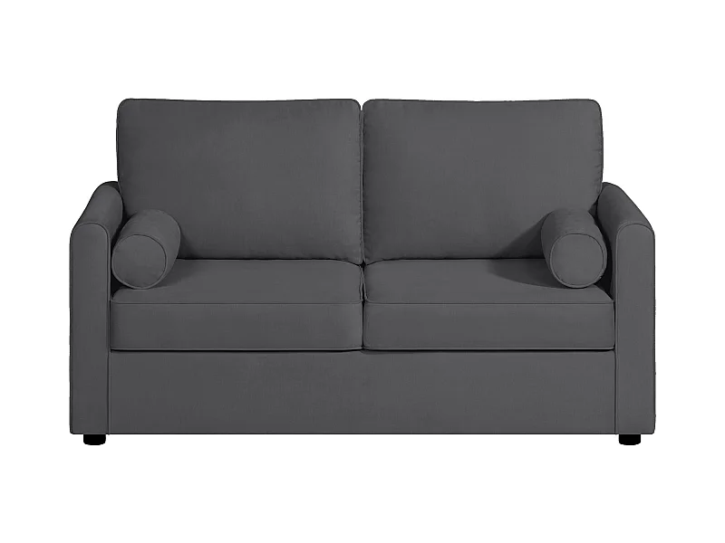 Canapé 2 pl SCARPE 153 cm fixe tissu Tradition Anthracite - 100% déhoussable - Fab. France