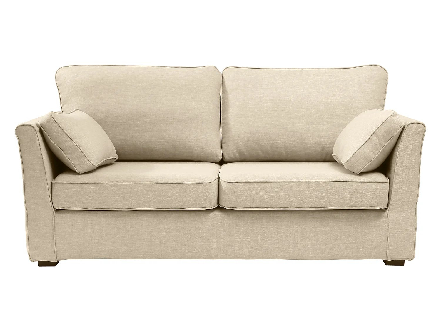 Canapé 3 pl ESCAUT 185 cm fixe tissu Tradition Beige - 100% déhoussable - Fab. France