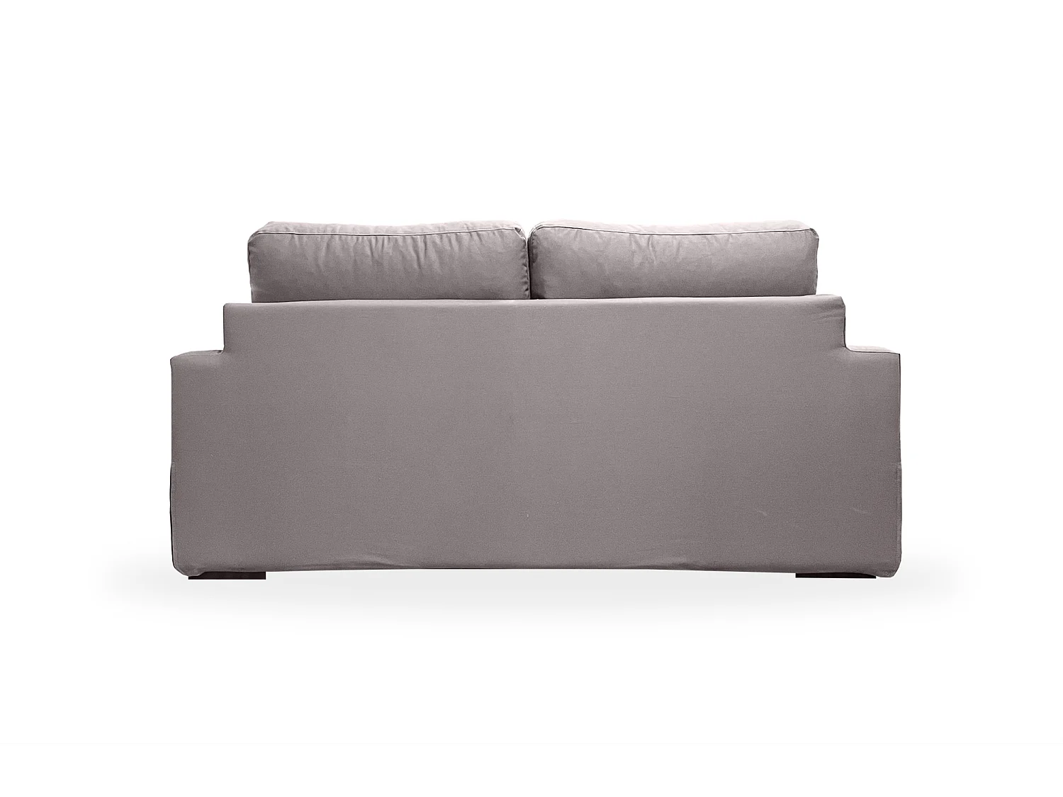 Canapé 2 pl TRESSIN 170 cm fixe tissu coton Gris Clair - 100% déhoussable - Fab. France