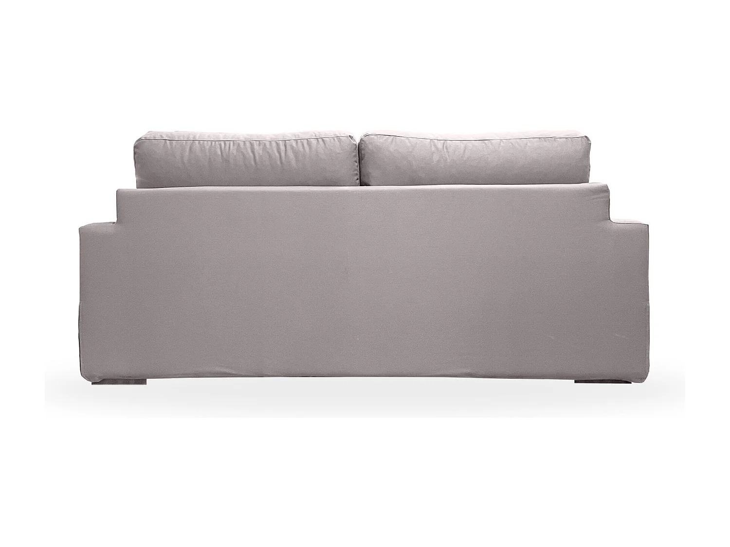 Canapé 3 pl TRESSIN 170 cm fixe tissu coton Gris Clair - 100% déhoussable - Fab. France
