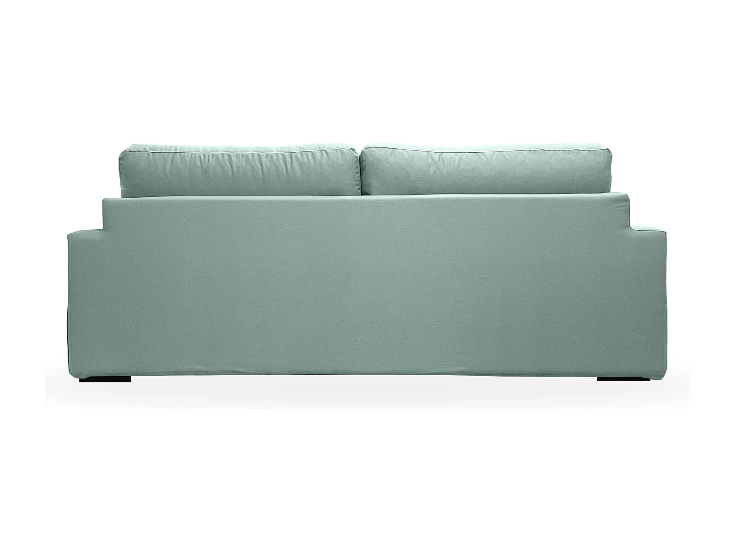 Canapé 4 pl TRESSIN 170 cm fixe tissu coton Céladon - 100% déhoussable - Fab. France