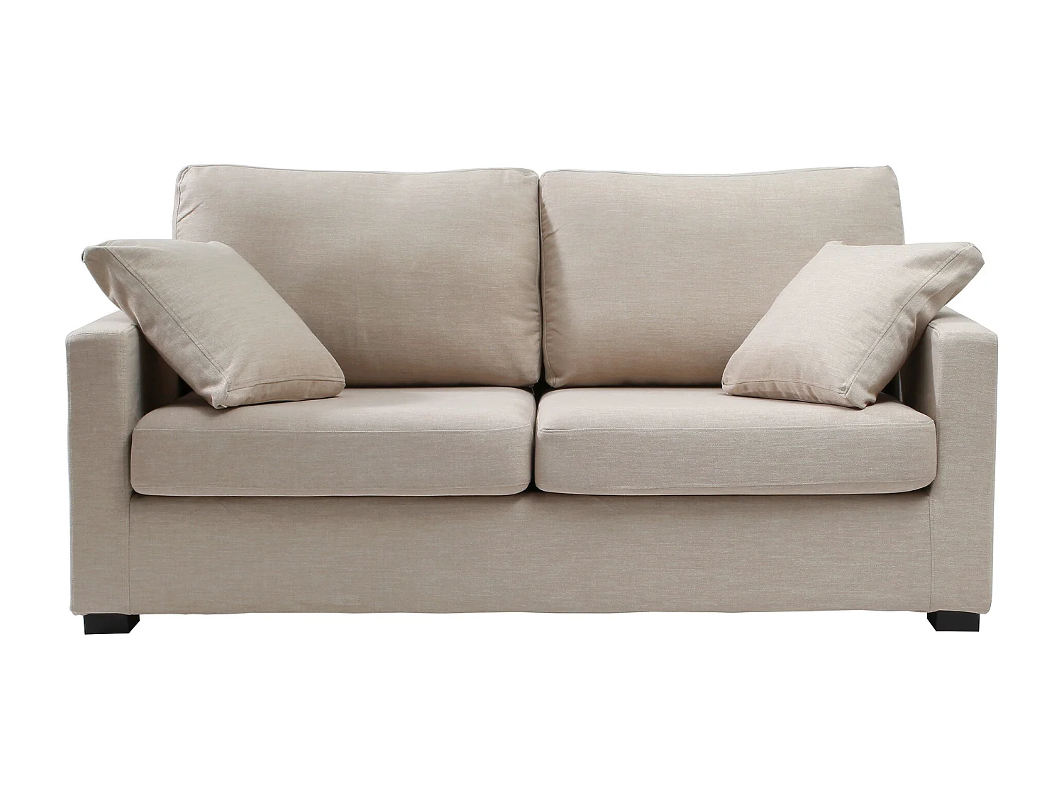 Canapé 3 pl LYS 175 cm fixe tissu Tradition Beige - 100% déhoussable - Fab. France