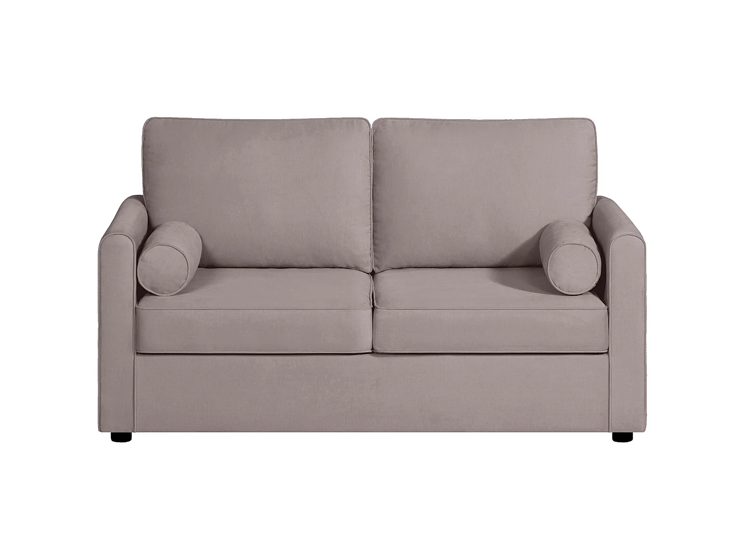 Canapé 2 pl SCARPE 153 cm fixe tissu Tradition Taupe - 100% déhoussable - Fab. France