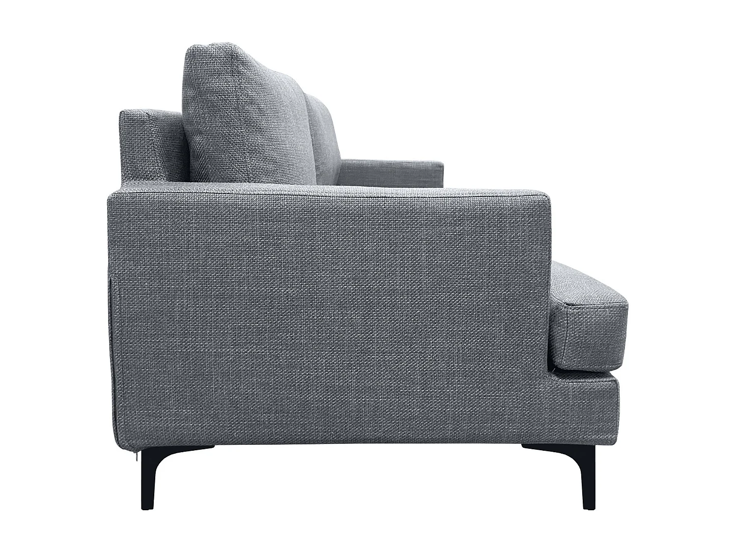 Canapé 3 pl WIMY 167 cm fixe tissu Grey - 100% déhoussable - Fab. France