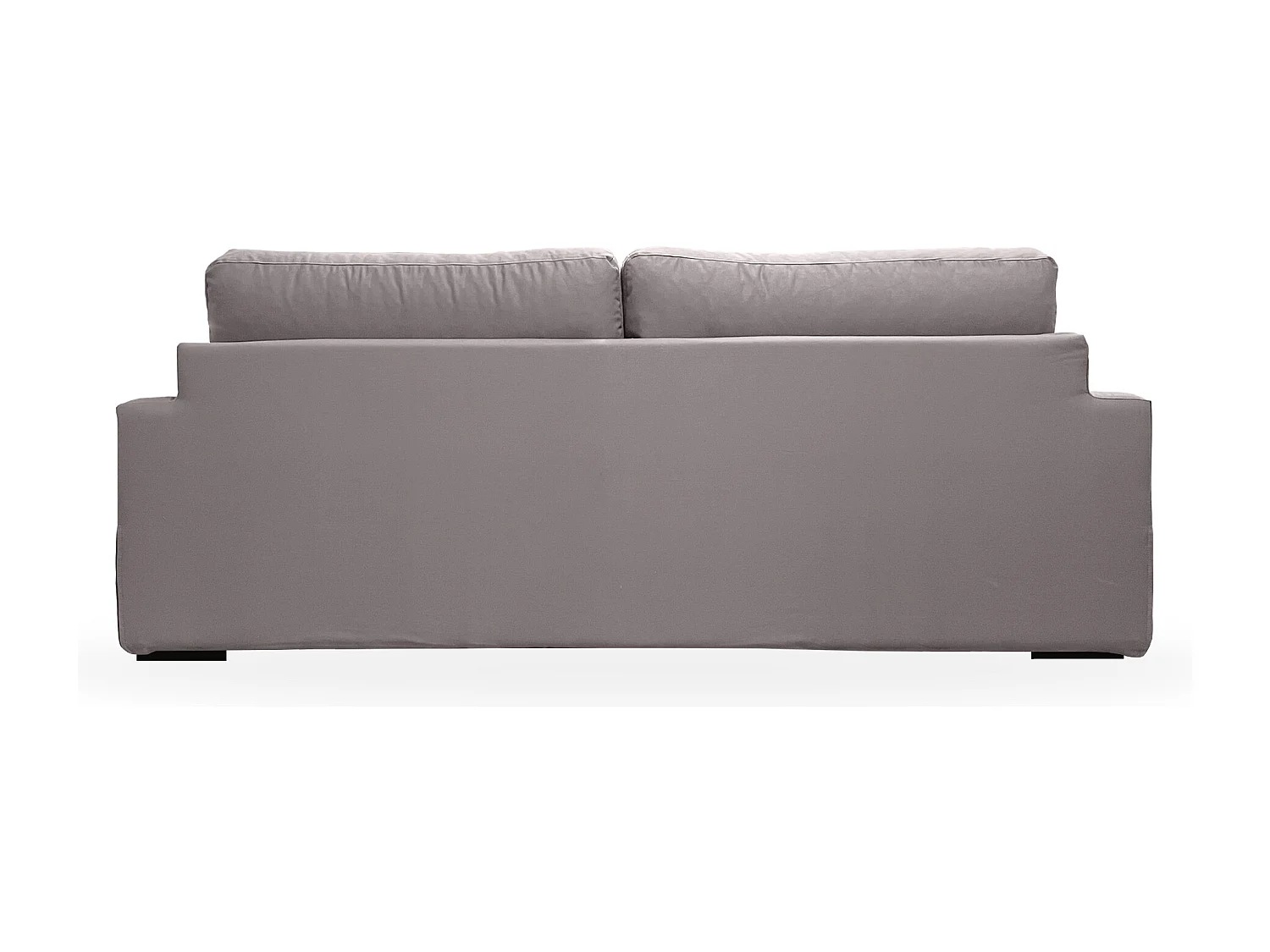 Canapé 4 pl TRESSIN 170 cm fixe tissu coton Gris Clair - 100% déhoussable - Fab. France