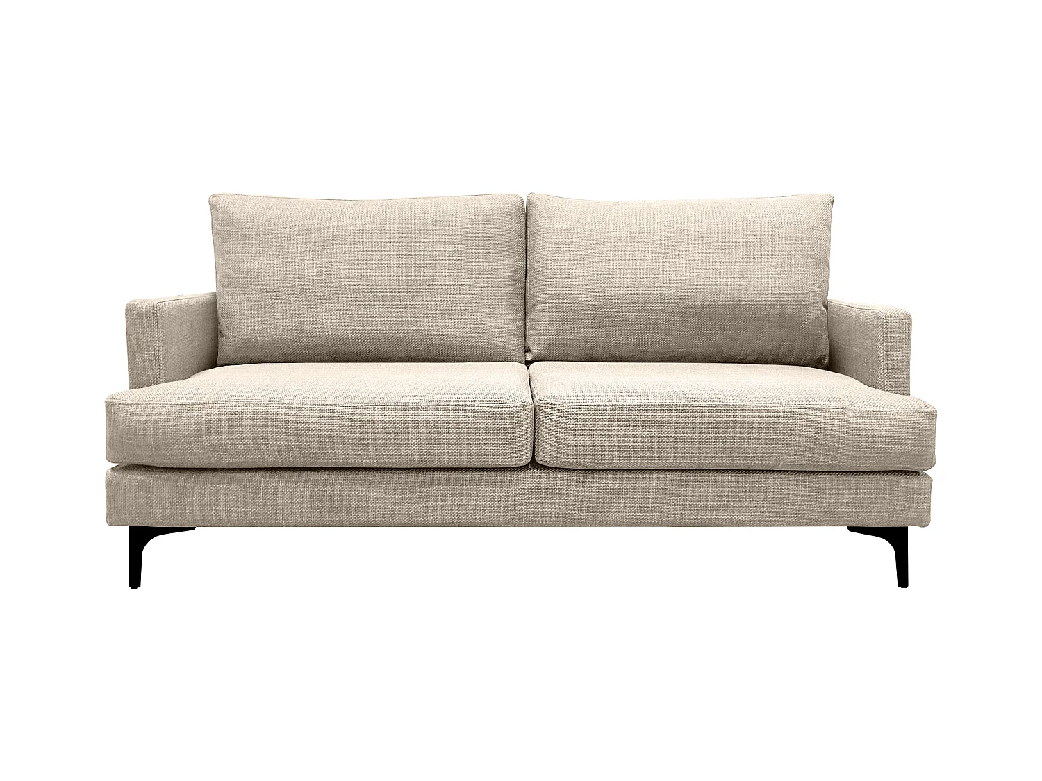Canapé 3 pl WIMY 167 cm fixe tissu Beige - 100% déhoussable - Fab. France