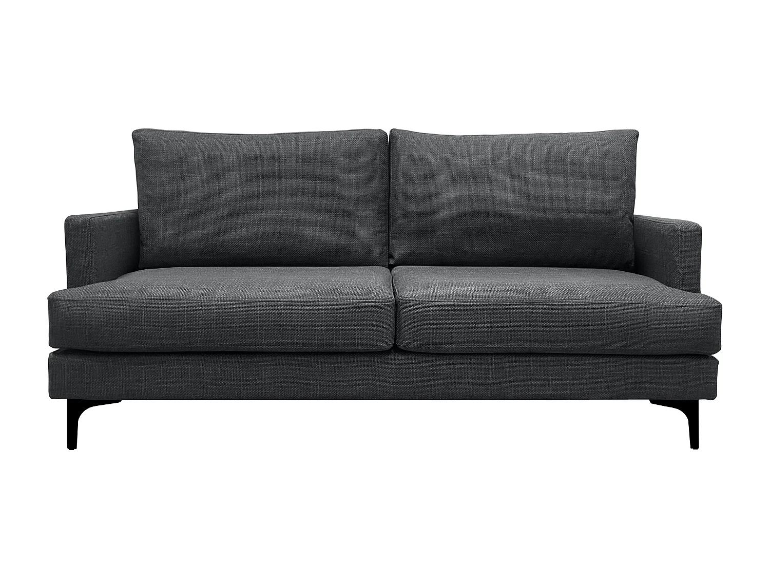 Canapé 3 pl WIMY 167 cm fixe tissu Anthracite - 100% déhoussable - Fab. France