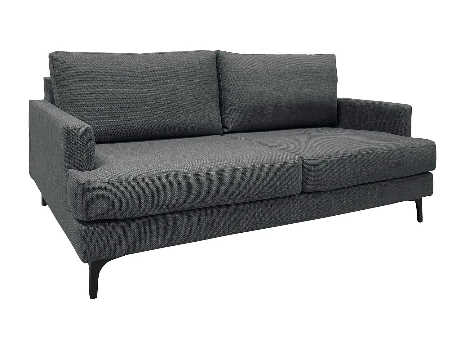 Canapé 3 pl WIMY 167 cm fixe tissu Anthracite - 100% déhoussable - Fab. France